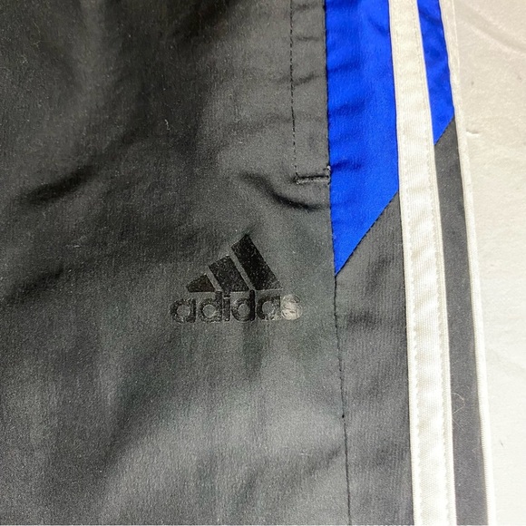 Adidas Track Pants Youth YXL Climalite Black/Blue 3 Stripe Athleticwear Sports - Picture 8 of 11